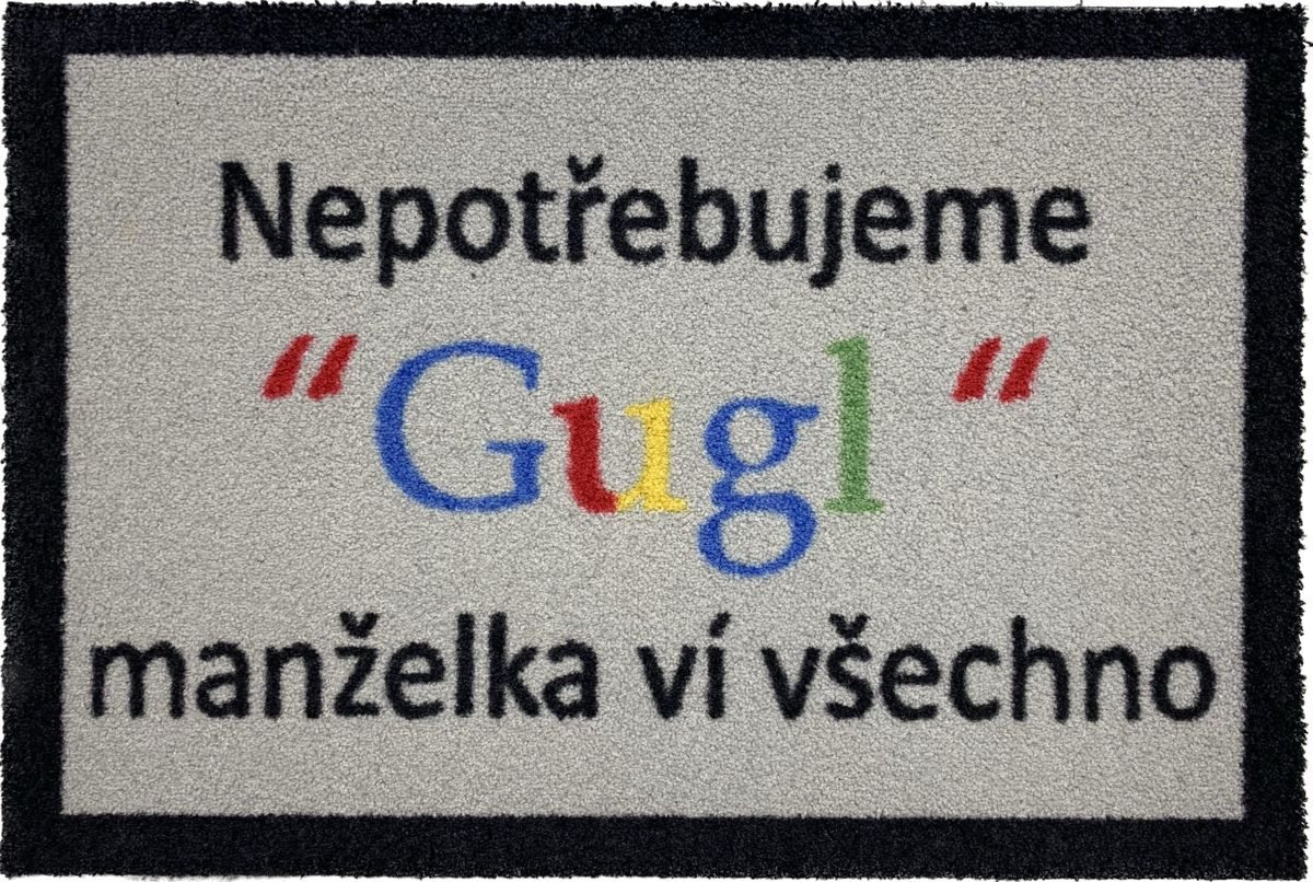 Veselá rohožka NEPOTŘEBUJEME 