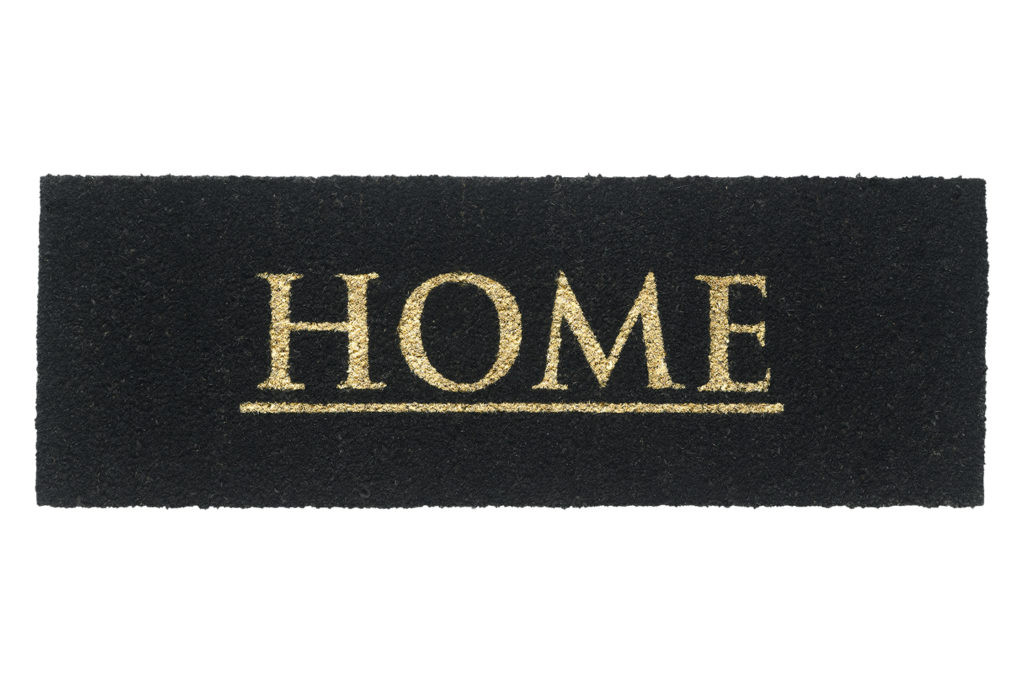 Kokosová rohožka RUCO PRINT HOME BLACK