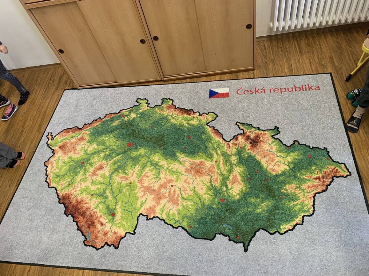 Didaktický koberec Mapa České republiky - POHOŘÍ